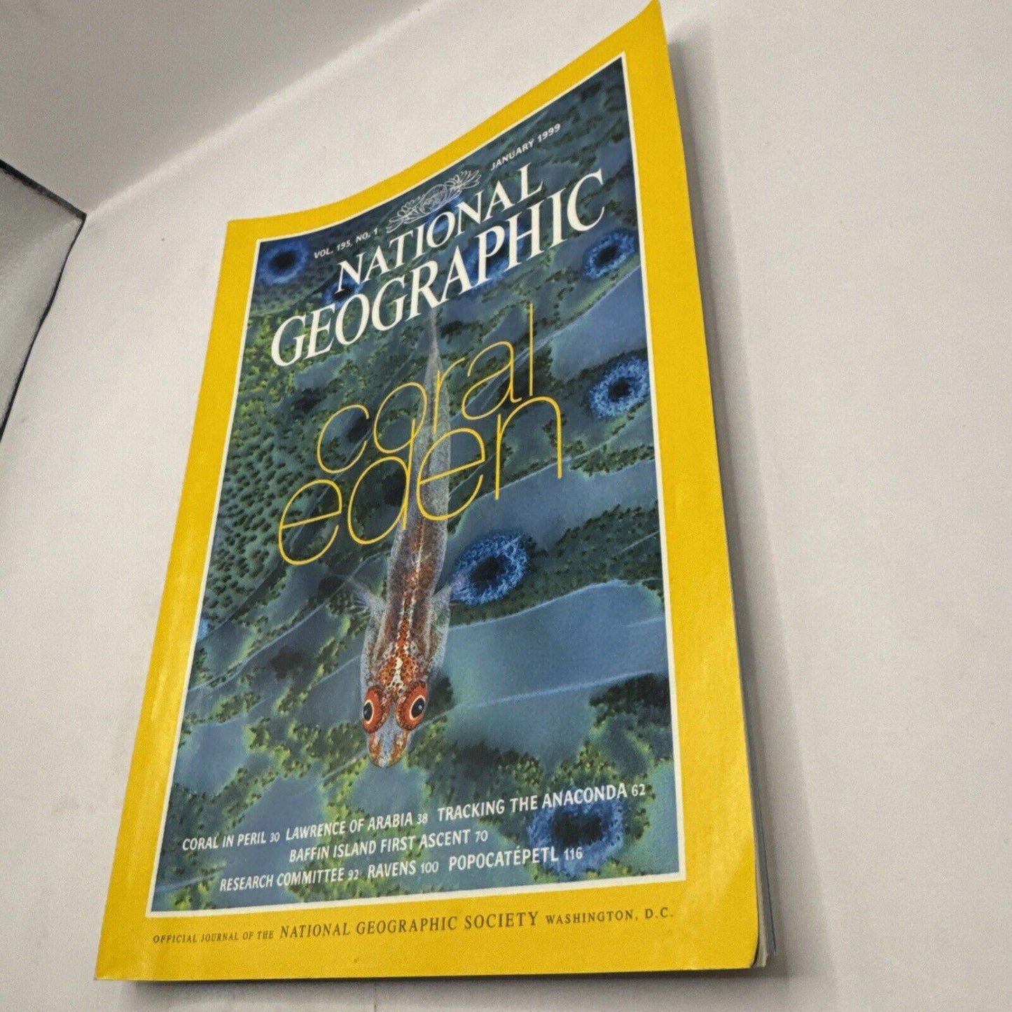 National Geographic Magazine January 1999 Coral Eden Issue Vol. 195 No. 1