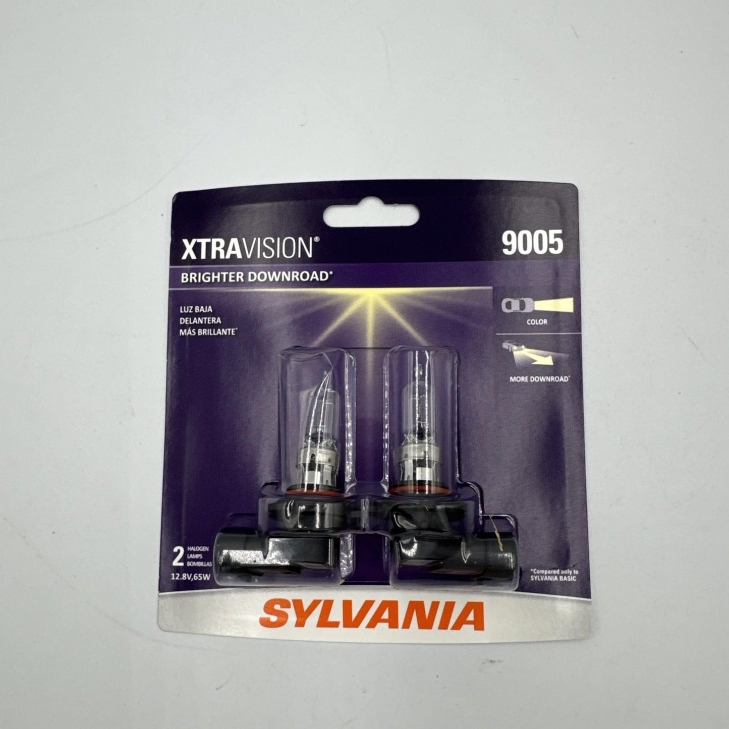New 2 Pack Sylvania Head Lamp Bulbs #9005 Made in USA “Xtravision”